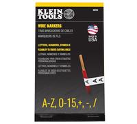 Klein Tools 56253 Wire Marker Book, Black Letters, Numbers, and Symbols