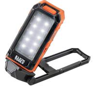 Klein Tools 56403 LED Light, Rechargeable Flashlight/Worklight with Kickstand and Carabiner, Charges Small Electronics, for Work, Camping