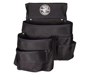 Klein Tools 5700 Tool Pouch, PowerLine Series Utility Pouch Fits Tool Belts up to 2.5-Inch, Strong Rivet Reinforced Stitching, 9-Pocket