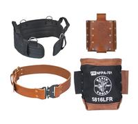 Klein Tools 5800HPBL Rodbuster Toolbelt Set, 4-Piece, with Quick-Release Belt, Canvas Bolt Bag, 3-Pocket Tool Holder and Pro Pad, Large