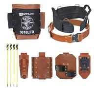 Klein Tools 5800IWBL Ironworker Tool Holder Belt System, 8-Piece Set, Quick-Release Belt, Bolt Bag, Holders, Tension Straps, Pro-Pad, Large