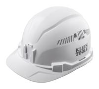 Klein Tools 60105 Hard Hat, Vented Cap Style, Padded Self-Wicking Odor-Resistant Sweatband, White