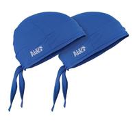 Klein Tools 60180 Cooling Do Rag, Adjustable Sweat Wicking Skull Cap can be Worn Under Helmet, 2-Pack