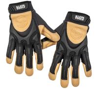 Klein Tools 60188 Work Gloves, Professional Grade Leather Gloves with Knuckle and Finger Protection, Thumb Reinforcement, Mesh Back, Large