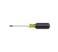 Klein Tools 603-4B No. 2 Wire Bending Phillips Round Shank Tip Screwdriver, Made in USA, Black/Yellow, Small