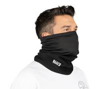 Klein Tools 60466 Neck and Face Warming Gaiter, Double-Layered Half-Band, Black, One Size fits Most