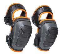 Klein Tools 60491 Hinged Knee Pads Heavy Duty Gel Foam Protectors with Quick Release Buckle and Thigh Strap - Black
