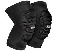 Klein Tools 60492 Knee Pad Sleeves - Lightweight Padded, Breathable Mesh Back, Slip-Resistant Silicone, Black, M/L