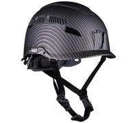 Klein Tools 60516 Safety Helmet, Vented Class C Safety Hard Hat, Removable Chin Strap, Premium KARBN Pattern, Adjustable Vents