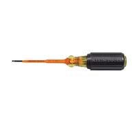 Klein Tools 607-3-INS Insulated Screwdriver, 3/32-Inch Cabinet Tip with 3-Inch Shank, Made in USA