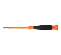Klein Tools 6243INS Insulated Precision Screwdriver, 3/32-Inch Slotted Mini Electrician Screwdriver, 1000-Volt Cushion-Grip Handle