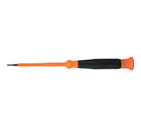 Klein Tools 6273INS Insulated Precision Screwdriver, 1/16-Inch Mini Electrician Screwdriver, 1000-Volt Cushion Grip Handle