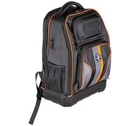 KLEIN TOOLS 62805BPTECH Laptop Backpack Tool Bag, Tradesman Pro Extra-Large 28-Pocket Tech Tool Backpack with Molded Bottom, Charging Port