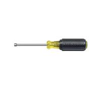 Klein Tools 630-3/16M 3/16-Inch Magnetic Tip Nut Driver, Made in USA, 3-Inch Hollow Shaft and Cushion Grip Handle