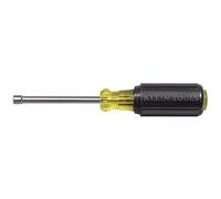 Klein Tools 630-4MM 4mm Nut Driver with 3-Inch Hollow Shaft and Cushion Grip, Made in USA