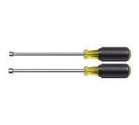Klein Tools 646M Tool Set, Magnetic Nut Drivers Sizes 1/4 and 5/16-Inch, 6-Inch Shafts, 2-Piece