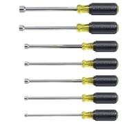 Klein Tools 647 Cushion-Grip Nut Driver Set with 6-Inch Shanks, 7-Piece