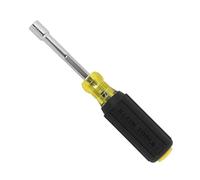 Klein Tools 65413M Metric Color-Coded Nut Driver, Hollow-Shaft, Heavy-Duty 13 mm Hex, Pass-Through Design, 6-Point Socket, and Cushion-Grip Handle