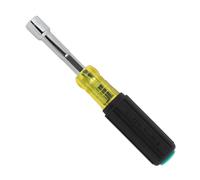 Klein Tools 654716 Heavy-Duty Hollow Shaft Nut Driver, Color-Coded 7/16-Inch Hex, Pass Through Design, 6-Point Socket, and Cushion-Grip Handle