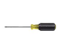 Klein Tools 660#0 Square Recess Tip Screwdriver, Made in USA, 4-Inch Round Shank and Cushion Grip Handle