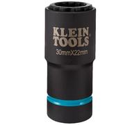 Klein Tools 66053E Impact Socket, 2-in-1 Metric, Deep Impact 12-Point 30 x 22 mm, 1/2-Inch Drive