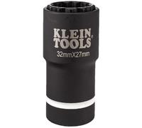Klein Tools 66054E Impact Socket, 2-in-1 Metric, Deep Impact 12-Point 32 x 27 mm 1/2-Inch Drive