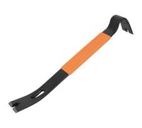 Klein Tools 66094 Pry Bar, Flat Heavy Duty, Crowbar Nail Puller, Forged Carbon Steel, Curved Claw, for Prying, Scraping, Lifting, Pulling, 15-Inch