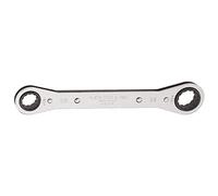 KLEIN TOOLS 68204 Ratcheting Box Wrench, Made in USA, 5/8-Inch x 3/4-Inch with Reverse Ratcheting and Chrome Plated Finish
