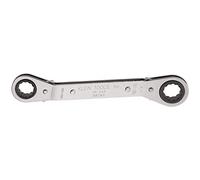 KLEIN TOOLS 68240 Fully Reversible Ratcheting Offset Box Wrench, 5/8 x 11/16-Inch, Made in USA