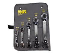 KLEIN TOOLS 68245 Reversible Ratcheting Box Wrench Set, 5-Piece, Black, Made in USA