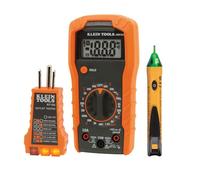 Klein Tools 69149P Electrical Test Kit with Digital Multimeter, Noncontact Voltage Tester and Electrical Outlet Tester, Leads and Batteries, Green,Red
