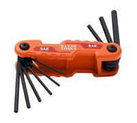 Klein Tools Folding Hex Key Set 70540 - Compact 9-Key SAE 5/64 to 1/4 in Heat-Treated Alloy Steel