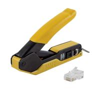 Klein Tools 80017 Data Cable Crimper and Modular Data Plug CAT6 50-Pack Tool Kit, Pass-Thru Installation Tool Kit, 2-Piece