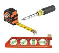 Klein Tools 80040 Layout Tool Kit with Tape Measure, Magnetic Torpedo Level and Magnetic Multi-Bit Screwdriver, 3-Piece