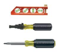 Klein Tools 80073 Reaming Driver Kit with Conduit Reamer, Conduit-Fitting and Reaming Screwdriver and Magnetic Level, 3-Piece