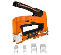 Klein Tools 80169 Heavy-Duty Cable Stapler with 600 Insulated Staples, Includes 300-Pack 19/32 x 11/32-Inch and 300-Pack 31/64 x 13/64-Inch Sizes