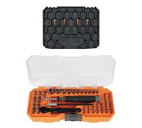 Klein Tools 80177 MODbox Ratcheting Driver Set with MODbox Case Adapter, Modular Tool System Side Rail Attachment, 65 Piece
