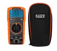 Klein Tools 80196 Digital Multimeter Kit with Case, Manual-Ranging 600V AC/DC Voltage Tester, Tests Batteries, Current, Resistance, Diodes, and Continuity, Protective Carrying Case