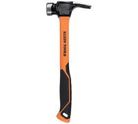 Klein Tools 832-26 Lineman's Claw Milled Hammer, 26-Ounce, Fiberglass Handle, Heavy Duty for Utility Poles, Milled Face, High Visibility Orange
