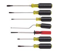Klein Tools 85077 Screwdriver Set, Made in USA, Multi-Application Screwdriver Kit with Cushion-Grip Handles and Tip-Ident, 7-Piece