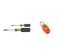 Klein Tools 85153K Slotted Screw-Holding Screwdriver Set, 3/16-Inch, 1/4-Inch Split-Blade Flat Head Driver & MAG2 Demagnetizer/Magnetizer for Screwdriver Bits and Tips, Makes Tools Magnetic