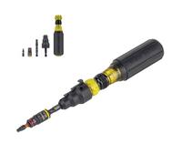 Klein Tools 85191HD Flip Socket Conduit Reamer Driver, 3-in-1 Impact-Rated Tool for 1/2-Inch, 3/4-Inch, 1-Inch Conduit, Integrated Quick-Connect Handle with Magnetic Bit Holder