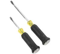 Klein Tools 85442DD Screwdriver Set, Demolition Driver, 1/4-Inch and 5/16-Inch Keystone Tips with Plated Metal Strike Cap, 2-Piece