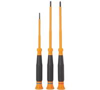 Klein Tools 85613INS Mini Precision Screwdriver Set, 1000V Rated Insulated Screwdrivers, 1 Phillips, 3/32, 1/8-Inch Slotted Tips, 3-Piece