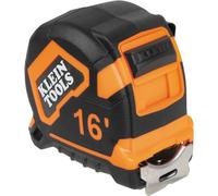 Klein Tools 91616 Tape Measure, Heavy-Duty Measuring Tape with 16-Foot Single-Hook Nylon Reinforced Blade, with Metal Belt Clip