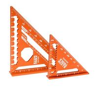 Klein Tools 93547SQVP Trim and Rafter Square Kit, 2-Piece, 4-1/2 and 7-Inch, Carpenter Square Set with Preset Angle Guide, Measuring Tools with Dual Reference Base for Carpentry