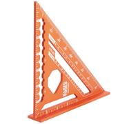 Klein Tools 9357SSQ Rafter Square, 7-Inch, Double Laser Etched Aluminum, Multi-Functional, Carpenter Measuring Layout Tool, Triangle Ruler for Woodworking