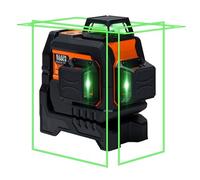 Klein Tools 93CPLG Compact Self-Leveling Laser Level, Bright Green Cross Line 360-Degree Laser Planes, Rechargeable, Magnetic Mount