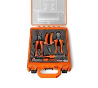 Klein Tools 94160MBINS MODbox Insulated Tool Kit, 5-Piece, 1000V Rated Electrician Tools Set with Screwdrivers, Wire Stripper, Cutters, Modular Storage Box