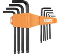 KLEIN TOOLS BLS10M 10-Key Metric Hex Key Caddy Set, L-Style Ball-End Keys, Sizes 1.5 to 10mm, Heat-Treated, Black Phosphate